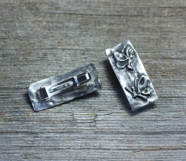 Twin butterfly barrettes