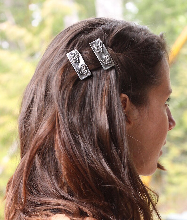 Twin butterfly barrettes