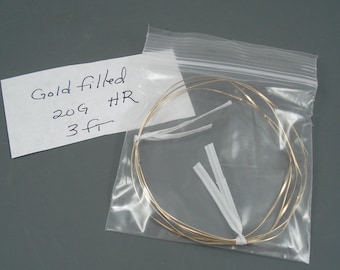 Destash 3 Feet 14K Gold Filled 20G Half Round Half Hard Wire