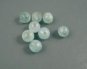 Angelite, 6MM Smooth Round Beads, 8 Pieces