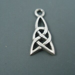 Sterling Silver Celtic Charm,  18MM x 8MM Charm