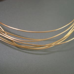 Destash Solid Raw Bronze Wire, 6 Feet 22 Gauge Solid Aged Brass Wire image 2