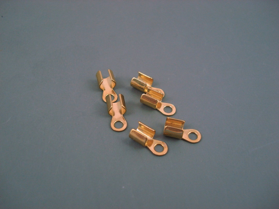 Brass Cord End Crimps, 6 Pieces - Etsy