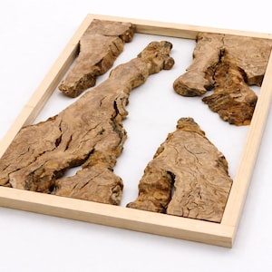 4 pezzi di lastre di legno d'ulivo per resina epossidica, pezzi di legno grezzo con bordo vivo spessi 3 cm, materiale artigianale rustico naturale, regalo per progetti fai da te