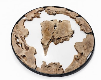 Round Olive Wood for Epoxy, Circular Resin Table Kit, Live Edge Wood Slabs, DIY Coffee Table Wood, Prepped Timber Slices, Crafting Wood