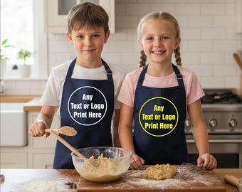 Gepersonaliseerde koksschort voor kinderen, op maat gemaakte koksschort voor kinderen, leuke keukenschort voor kinderen, op maat gemaakte keukenschort cadeau voor jongens en meisjes