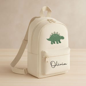Personalized Dino Kids Backpack: Dinosaur Nursery Rucksack