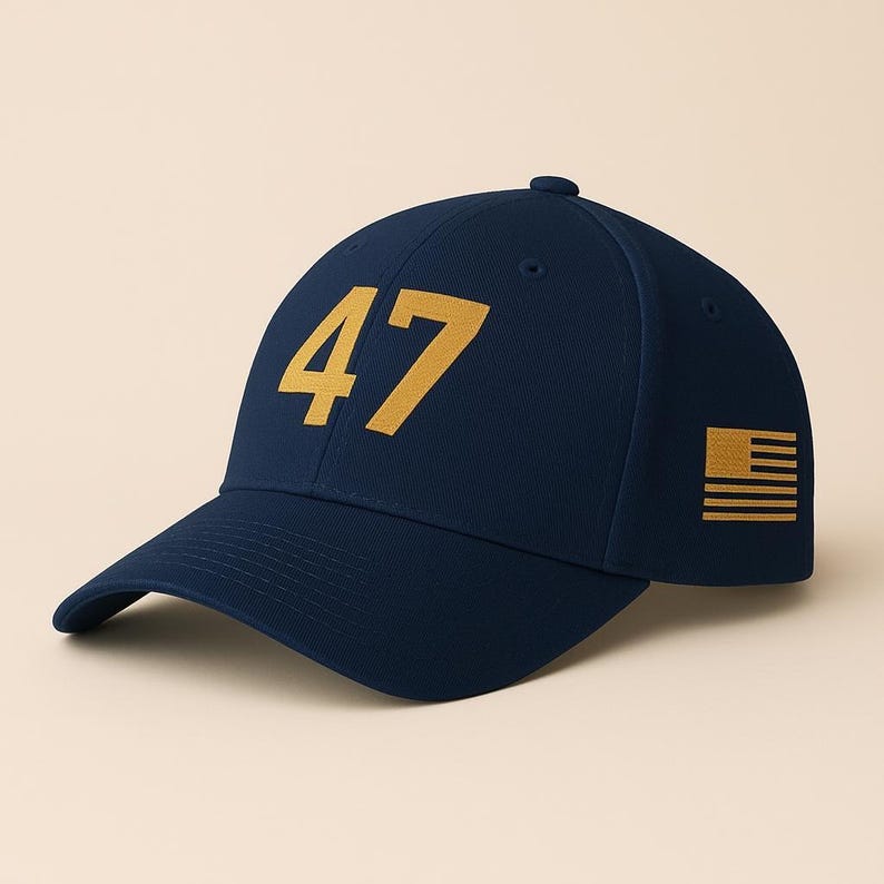 47 Gestickter Charlie Kirk-Hut, Gold USA-Flaggen-Trumpf-Hut, 45 47 MAGA Baseballmütze, Vaterländisches Geschenk für Männer Frauen, Politisches Geschenk der Republikaner Bild 4