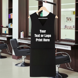 Jaleco de salão personalizado com estampa: roupa de trabalho impermeável para esteticista