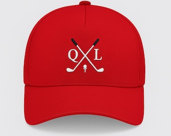 Cappello da golf da uomo personalizzato con ricamo, berretto da golf personalizzato con monogramma e iniziali, regali per il golf, regalo di accessori da golf unici, cappello sportivo per papà