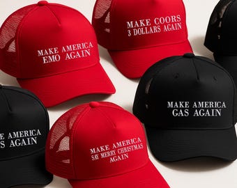 Gorra personalizada "Make America Great Again", gorra bordada MAGA, gorra de camionero con cierre a presión de Trump, gorra divertida de Trump para mujer, regalo patriótico, regalo para él