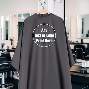 Customizable Barber Cape: Waterproof Salon Smock, Personalized Hair Stylist Gift