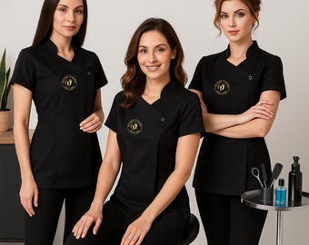 Custom Embroidered Beauty Tunic: Salon & Spa Workwear