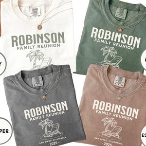 Personalized Family Beach Vacation Shirts, Custom Comfort Colors® Name Matching Tees, Family Reunion Shirt, Summer Trip Group Travel Gift