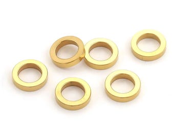 10pcs Stainless Steel Big Hole Spacer Beads - DIY Jewelry Making