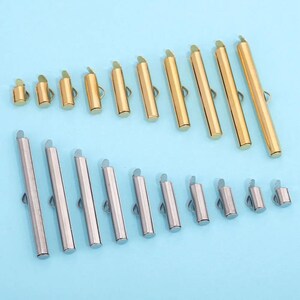 20pcs Stainless Steel Crimp End Beads, Slide On Clasp Tubes