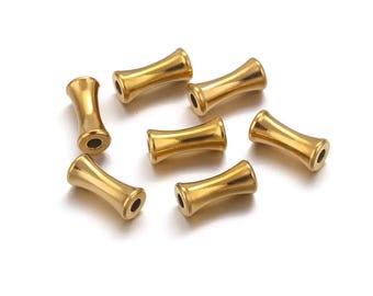10pcs Stainless Steel Tube Beads, DIY Jewelry Spacer Charms