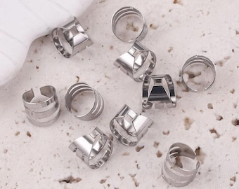 10pcs Stainless Steel Punk Ear Cuff Clip-on Wraps, DIY Jewelry
