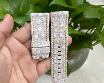 Pulseira de relógio Himalaya em couro genuíno de 26 mm, feita à mão para Panerai.