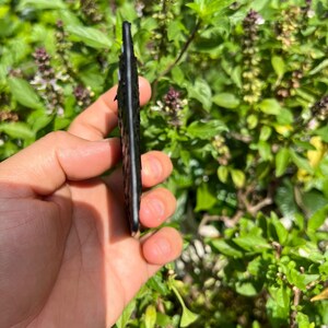 Genuine Python Leather Card Holder, Minimalist Bifold Wallet, Black 4-Slot Card Case image 6