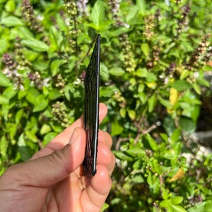 Genuine Python Leather Card Holder, Minimalist Bifold Wallet, Black 4-Slot Card Case image 9