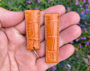 Pulseira de couro genuíno marrom de 20 mm para relógios Rolex, com pino de mola de liberação rápida.