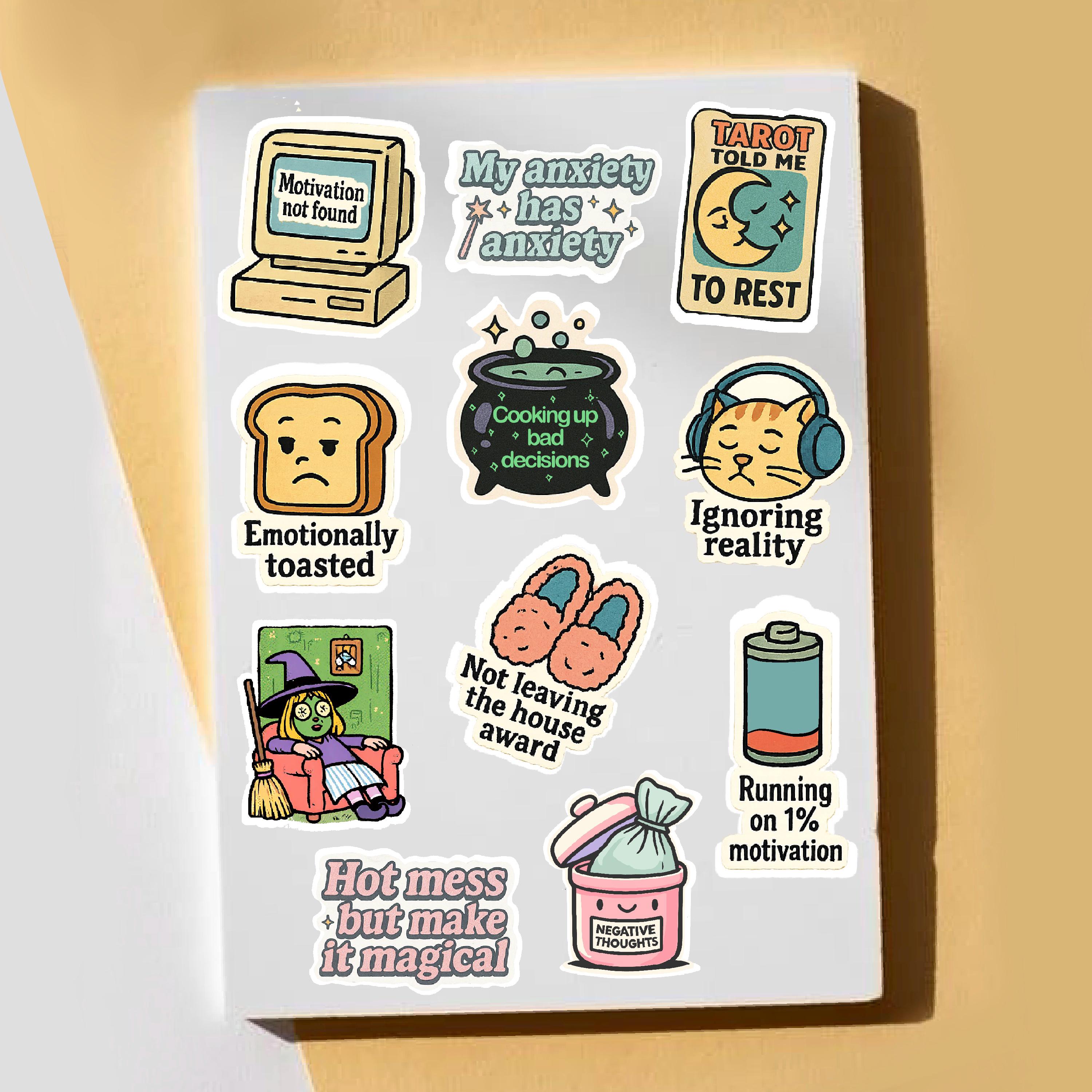 30pc Mental Health Sticker Pack | Self Care Stickers, Positive Quote ...