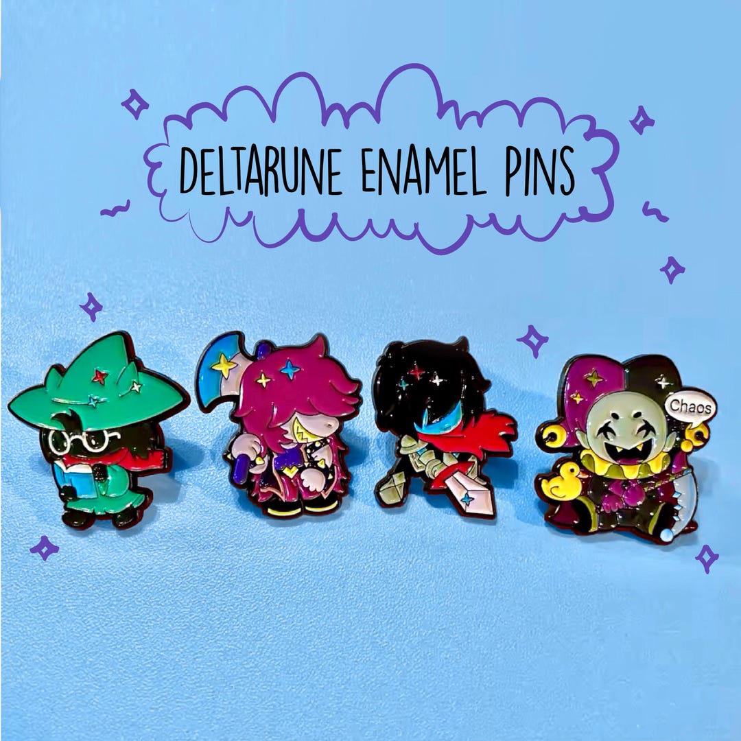 Deltarune Inspired Enamel Pins Set | RPG Game Character Pins | Cute ...