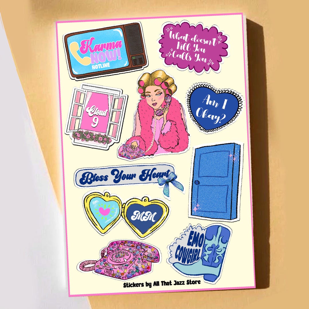 Megan Pattern Sticker Megan Moroney Inspired Sticker Pack | Country Music Aesthetic Stickers ...