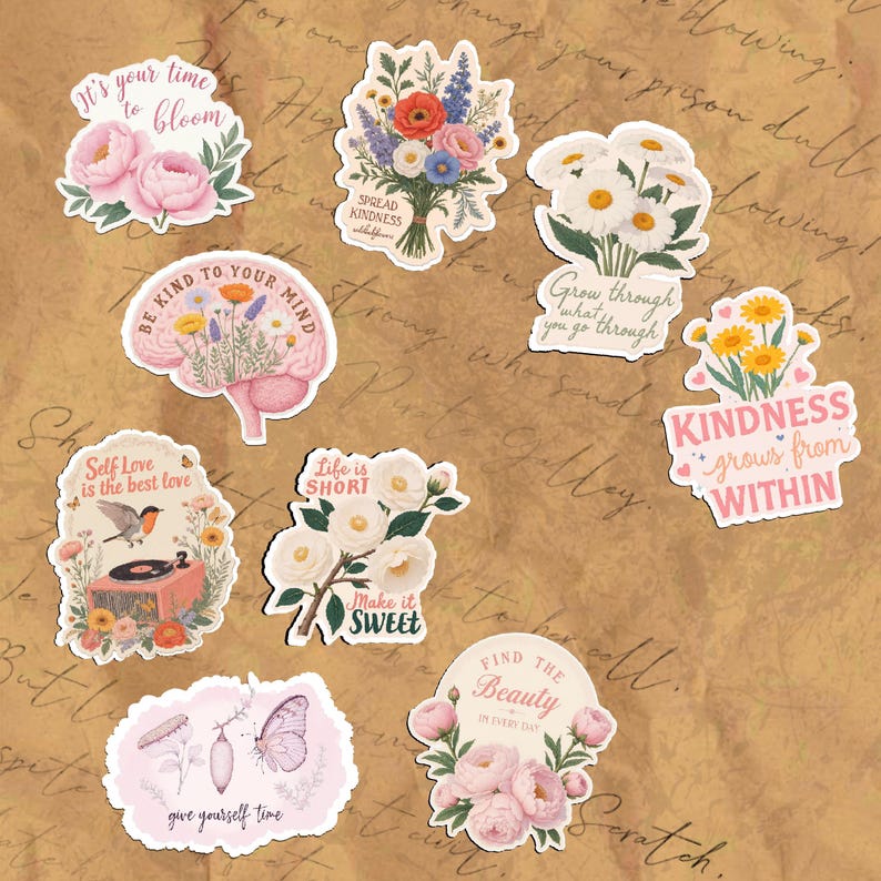 30 Pcs Inspirational Quote Sticker Pack | Mental Health & Motivational ...