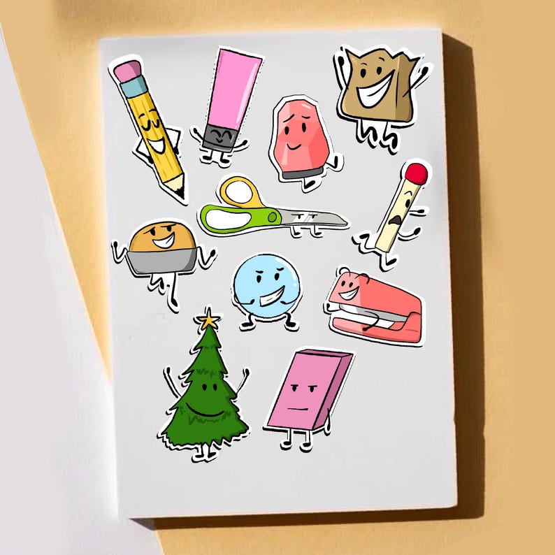 40 Pcs Battle for Dream Island Inspired Sticker Pack | TPOT BFDI ...