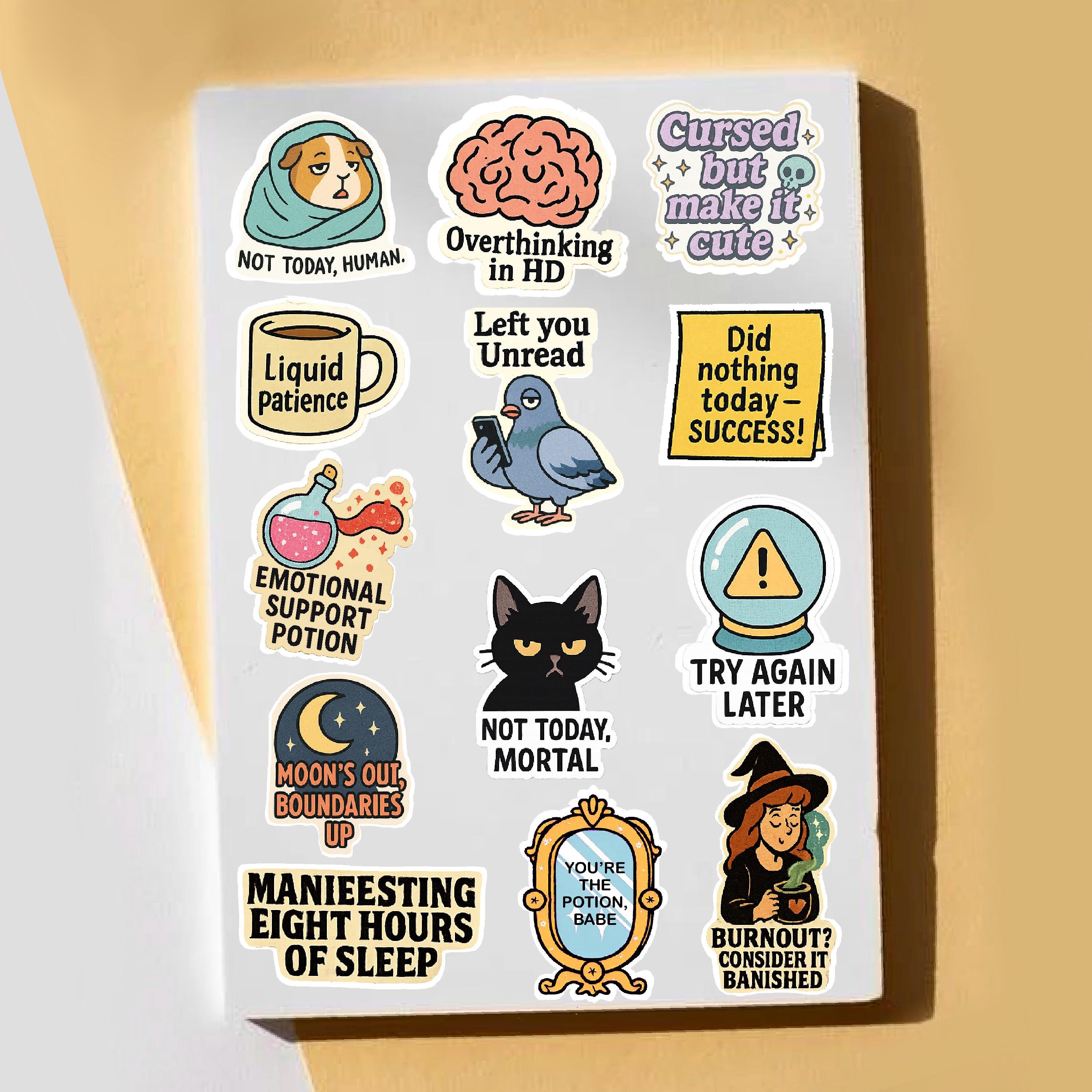 30pc Mental Health Sticker Pack | Self Care Stickers, Positive Quote ...