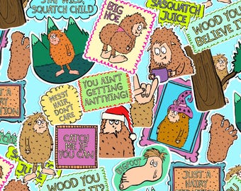 Bigfoot Sticker Pack: 18 Funny Waterproof Sasquatch Decals