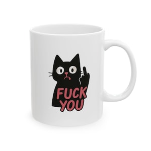 Charming Cat-Themed Ceramic Mug, Cute Cat Coffee Cup, Gift for Cat Lovers, Fun Tea Mug, Purrfect Kitchen Accessory