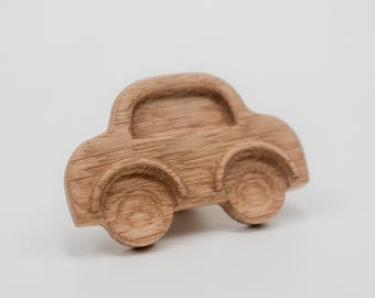 Bouton de tiroir de voiture en chêne massif - Poignée de meuble pour chambre d'enfant en bois naturel