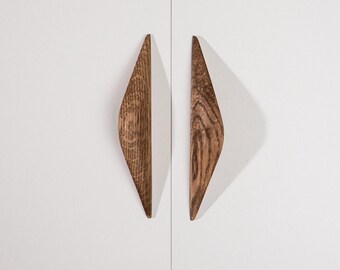 Nussbaumfarbene Schrankknäufe, moderne Holzschubladengriffe, Scherbenmöbelbeschläge