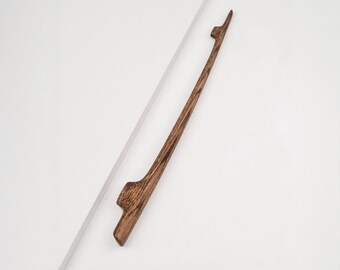 Möbelknäufe aus Eichenholz, lange Schubladengriffe aus Holz, Möbelbeschläge aus Nussbaum