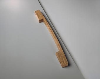 Long Oak Cabinet Handles, Minimalist Drawer Pulls, Modern Wooden Furniture Hardware, Kitchen Handle