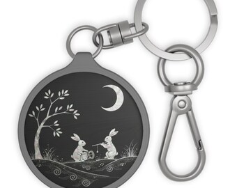 Chaveiro de coelho para enfeitar bolsas e chaves | Coelho celestial kawaii