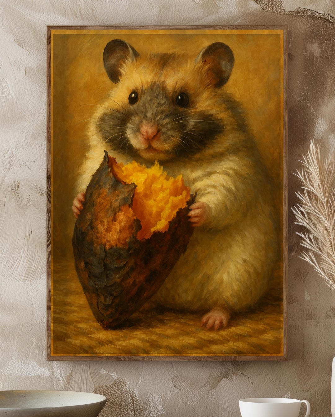 Hamster Wall Art Printable for Kitchen or Kids Room Decor | Funny Sweet ...