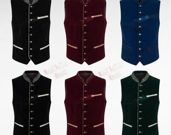 Kamizelka Oktoberfest Premium Velvet | Klasyczna, elegancka lamówka zaprojektowana przez Trachten i haftowany kołnierz