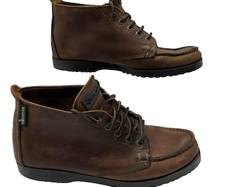 Botas chukka Eastland Vintage Seneca para hombre, de cuero marrón 5D, estilo campamento, estilo mocasín