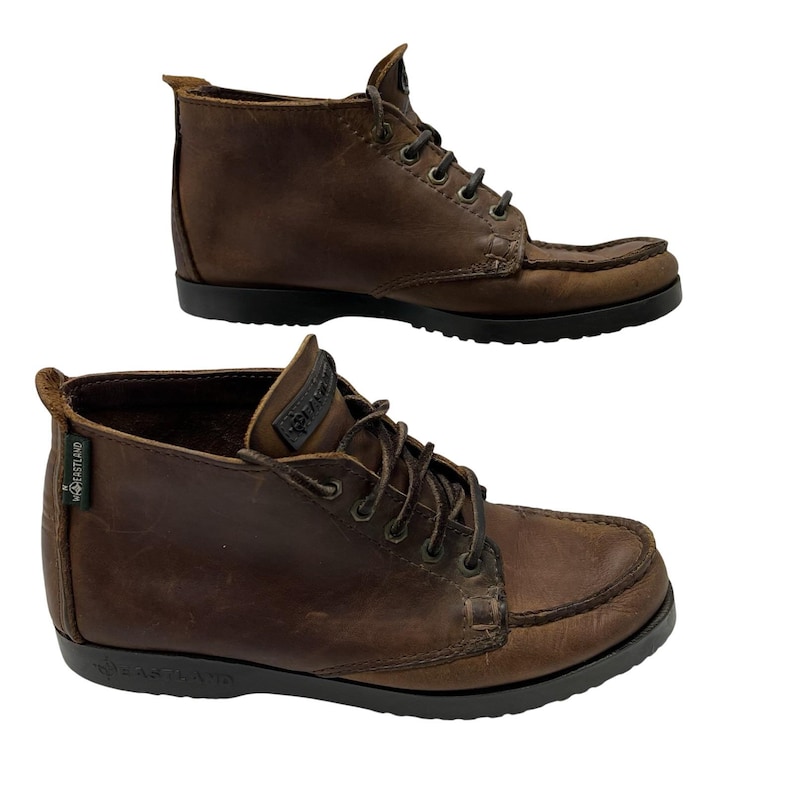 Eastland Vintage Seneca Mens 5D Brown Leather Camp Moc Chukka Boots image 1