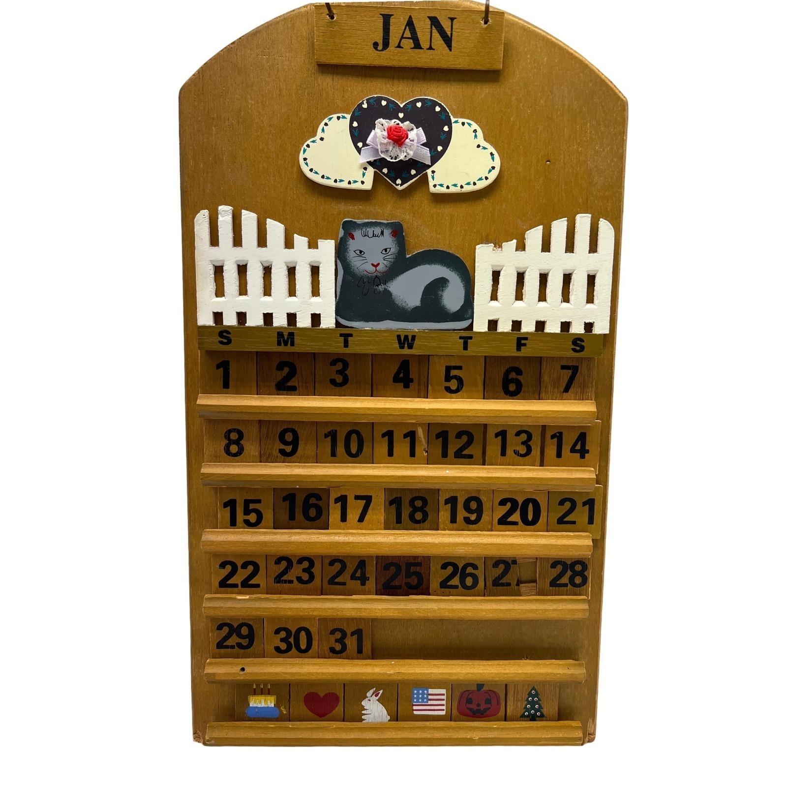 90s USA製 ヴィンテージ万年カレンダー りんご 稀少 木製 90s Wood Calendar - Etsy