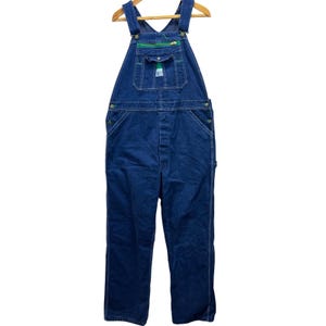 Liberty Denim Bib Overalls VTG 90s Men 40x32 (40x30) Button Fly Cotton Carpenter