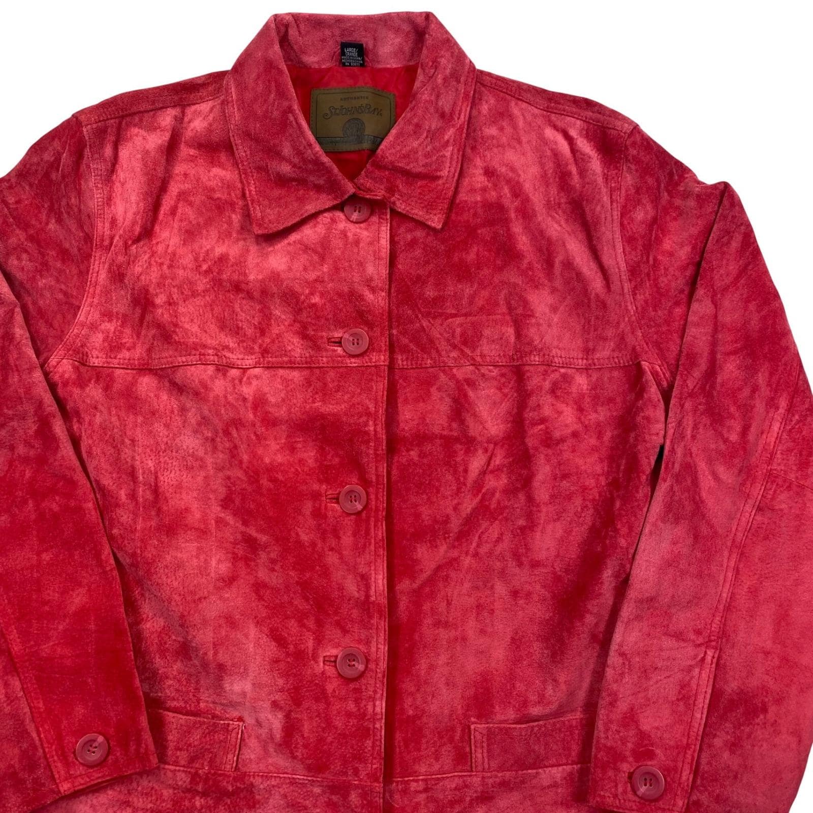 Vintage Red Suede Jacket - Etsy