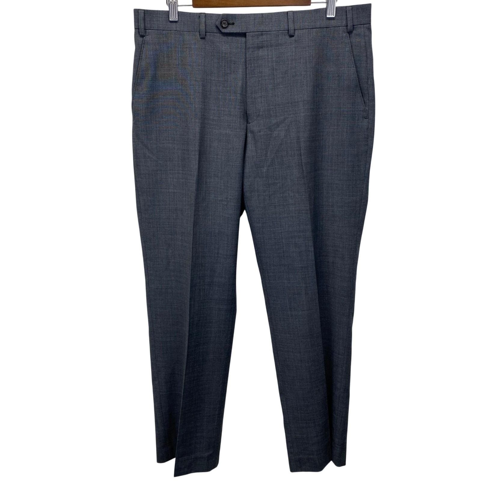 90s Vintage Lauren Ralph Lauren Gray Herringbone Wool Straight