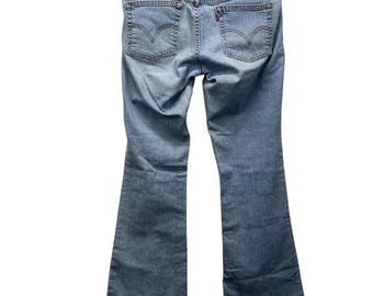 Levi's 524 Too Superlow Bootcut Jeans Womens 13 JR M Vintage Y2K Light Wash READ