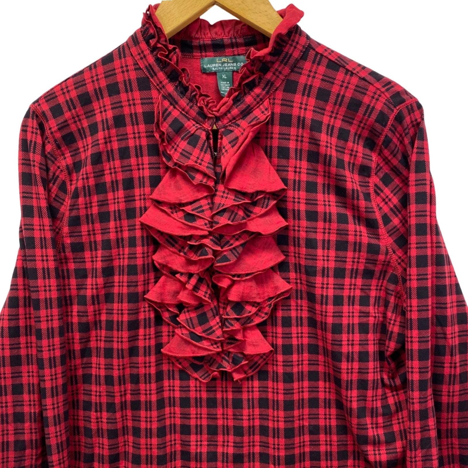 【希少 レア】RALPH LAURENT RUFFLED SHIRTS Ruffle-Trim Lace Shirt