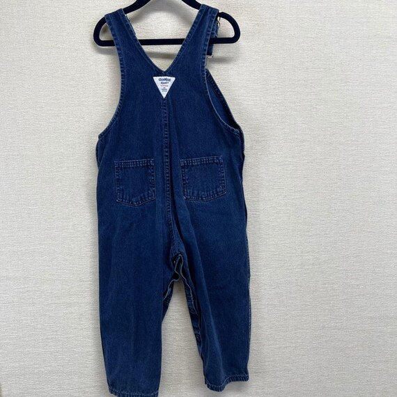 VTG 90s Oshkosh B'gosh Kids 4T Denim Overalls Embroidered Cars